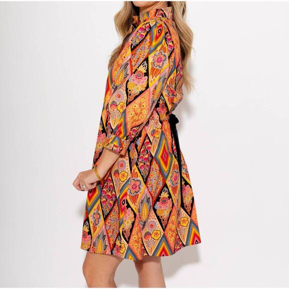 NEW IVY JANE back tie dress in orange - Picture 3 of 6